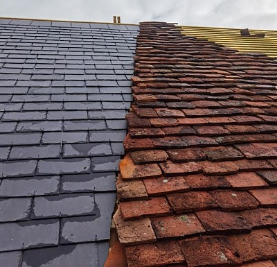 rénovation de toiture tuile de pays