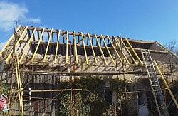 Pose et calage des nouveaux chevrons