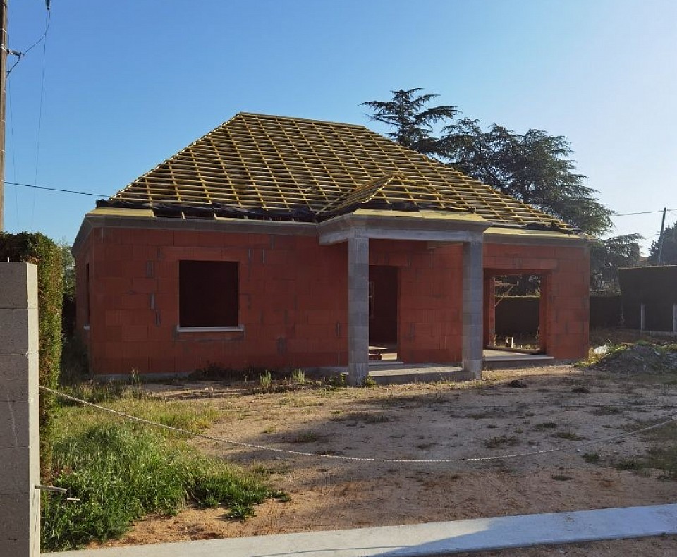 Pose de charpente et couverture neuve